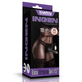 Crni Strap On sa vibracijom- LVTOY00761-1